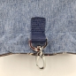 Preview: Futterbeutel mit integriertem Kotbeutelspender in Jeans Blau und Beige